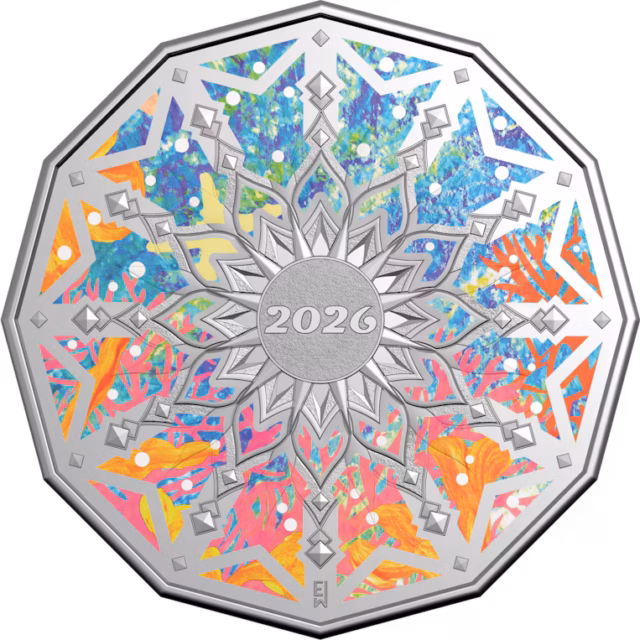2026 Colours of Christmas 50c Coloured Uncirculated Coin in Card