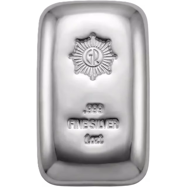 GR Reserve 1oz Silver Polished Cast Bullion Bar