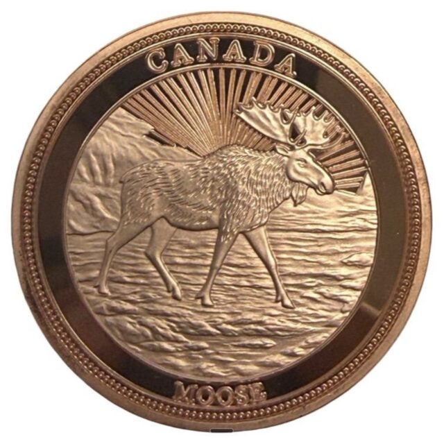 Canadian Moose 1oz Copper Round